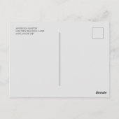 Ankündigung des Fotos "Modern Chic Green Abschluss Postkarte (Rückseite)