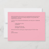 Ankündigung des Fotos "Raffiniertes Rosa Abschluss (Rückseite)