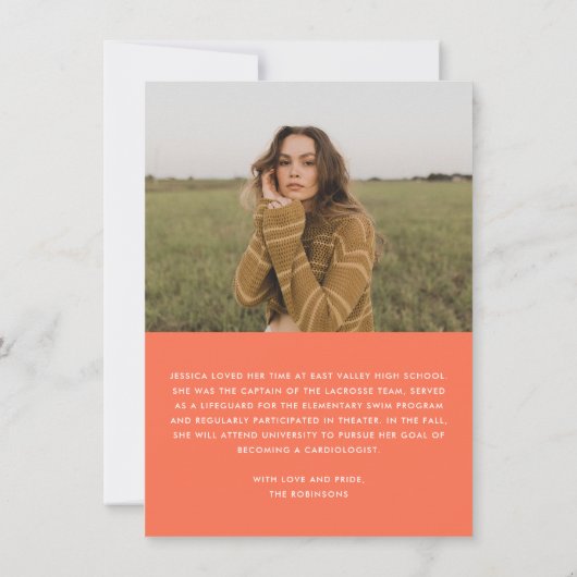 Ankündigung des Fotos "Rosa Orange Retro Graduate" (Rückseite)