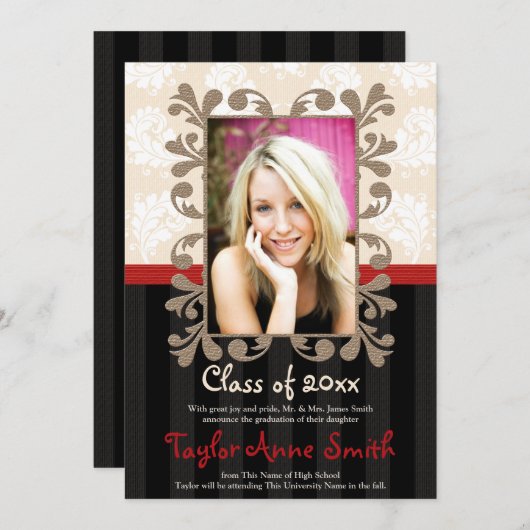 Ankündigung des Fotos Rot und Schwarzer Abschluss (Vorne/Hinten)