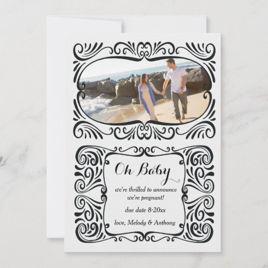 Ankündigung des Fotos Schwangerschaft (Vorderseite)