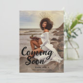 Ankündigung des Fotos Schwangerschaft | Minimal ba (Stehend Vorderseite)