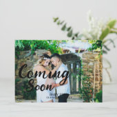 Ankündigung des Fotos Schwangerschaft | Minimal ba (Stehend Vorderseite)