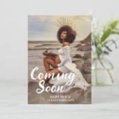 Ankündigung des Fotos Schwangerschaft | Minimal ba (Stehend Vorderseite)