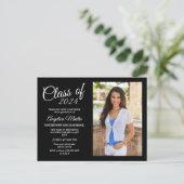 Ankündigung des Fotos Schwarz-weißer Abschluss (Stehend Vorderseite)