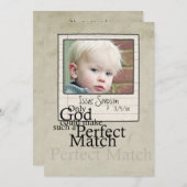 Ankündigung des Fotos von Adoptionen (Vorne/Hinten)