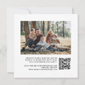 Ankündigung des Fotos von Eltern, heiratete Kinder (Rückseite)