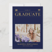 Ankündigung des Fotos von Gold- und Navy-Abschluss (Vorderseite)