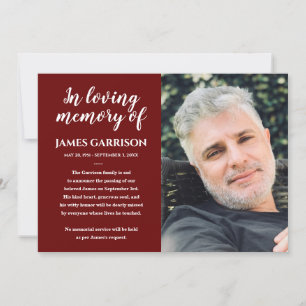 Ankündigung des Fotos "White on Red" in Love Memor