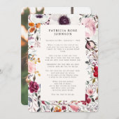 Ankündigung des Fotos zur Beerdigung von Blumenged (Vorne/Hinten)