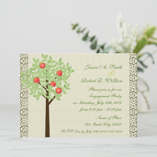 Ankündigung des Fotos zur Verlobung von Obstbäumen (Stehend Vorderseite)