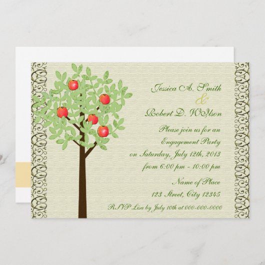 Ankündigung des Fotos zur Verlobung von Obstbäumen (Vorne/Hinten)