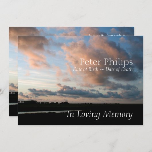 Ankündigung des Friedlichen Gedenkdienstes bei Sun (Vorne/Hinten)