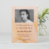 Ankündigung des Gedenkdienstes (Stehend Vorderseite)