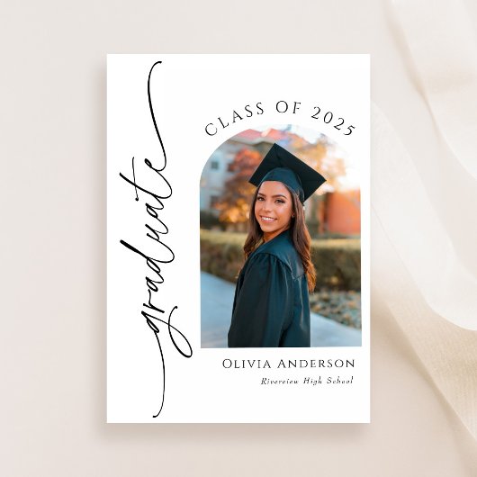 Ankündigung des Graduate Abschluss mit Foto