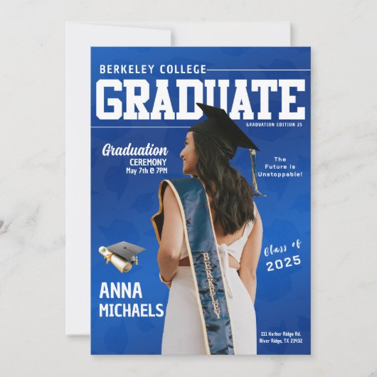 Ankündigung des Graduate Magazine Abschluss (Vorderseite)