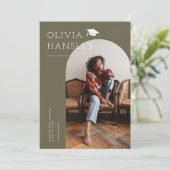 Ankündigung des Graduate Name Olive Arch Abschluss (Stehend Vorderseite)