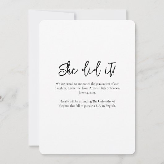 Ankündigung des Graduate-Prints "Wavy Border Bow B (Rückseite)