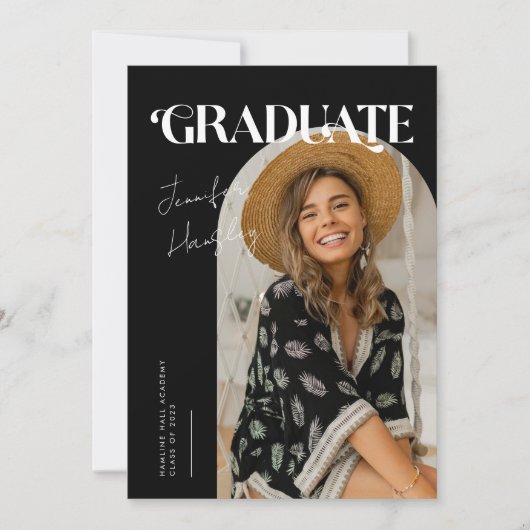 Ankündigung des Graduate Retro Black Arch Abschlus (Vorderseite)