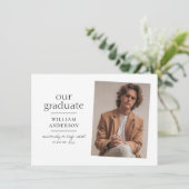Ankündigung des Graduate Simple Foto Abschluss (Stehend Vorderseite)