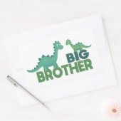 Ankündigung des großen Bruders Dinosaurier Rechteckiger Aufkleber (Umschlag)