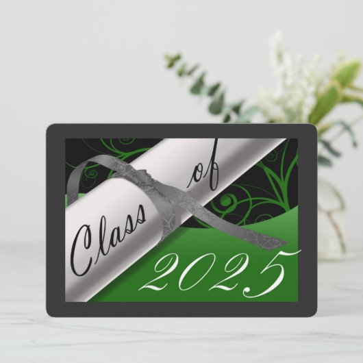 Ankündigung des grünen und silbernen Abschlusses (Stehend Vorderseite)