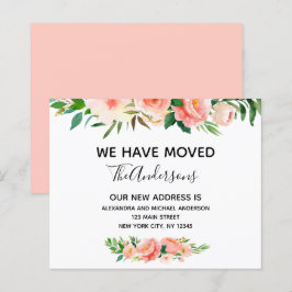 Ankündigung des Haushalts Peach Coral Floral Movin