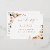 Ankündigung des Herbstflorals Save the Date Foil (Vorderseite/Rückseite)
