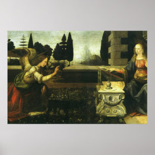 Ankündigung des Herrn durch Leonardo da Vinci Poster