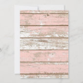 Ankündigung des hübschen rosa Holz Custom Foto (Rückseite)