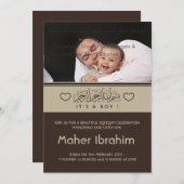 Ankündigung des Islamischen Aqiqah-Fotos (Vorne/Hinten)