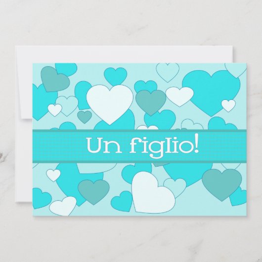 Ankündigung des italienischen Baby Boy Birth (Vorderseite)