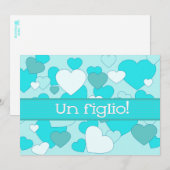 Ankündigung des italienischen Baby Boy Birth (Vorne/Hinten)