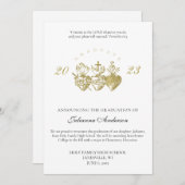 Ankündigung des katholischen Heiligen Abschlusses (Vorne/Hinten)