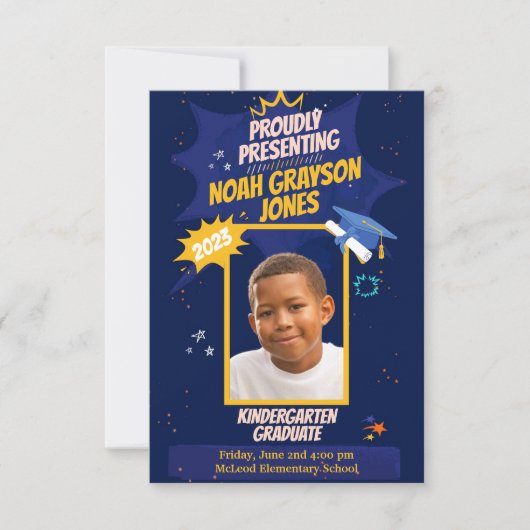 Ankündigung des Kindergarten Graduate Custom Foto (Vorderseite)