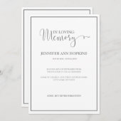 Ankündigung des klassischen Gedenkens (Vorne/Hinten)