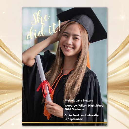 Ankündigung des klassischen Graduate Foto