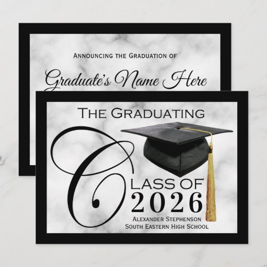 Ankündigung des klassischen Schwarzen Abschlusses (Vorne/Hinten)