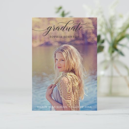 Ankündigung des klassischen Script-Abschlusses mit (Stehend Vorderseite)