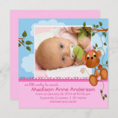 Ankündigung des kleinen Affen-Baby-Fotos (Vorne/Hinten)