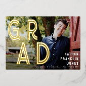 Ankündigung des kühlen Retro-Abschluss-Fotos (Vorderseite)