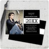 Ankündigung des kühlen Schwarz-Weiß-Foto-Abschluss