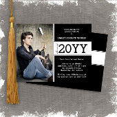 Ankündigung des kühlen Schwarz-Weiß-Foto-Abschluss