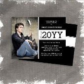 Ankündigung des kühlen Schwarz-Weiß-Foto-Abschluss