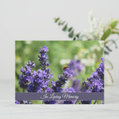 Ankündigung des Lavender & Ladybug-Gedenkens (Stehend Vorderseite)