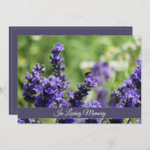 Ankündigung des Lavender & Ladybug-Gedenkens (Vorne/Hinten)