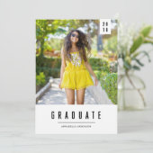 Ankündigung des Minimal Banner Abschluss Foto (Stehend Vorderseite)