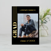 Ankündigung des Minimalistischen Black-Gold-Foil-A (Stehend vorne)