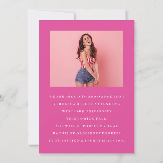 ANKÜNDIGUNG DES MINIMALISTISCHEN FOTOS (Rückseite)