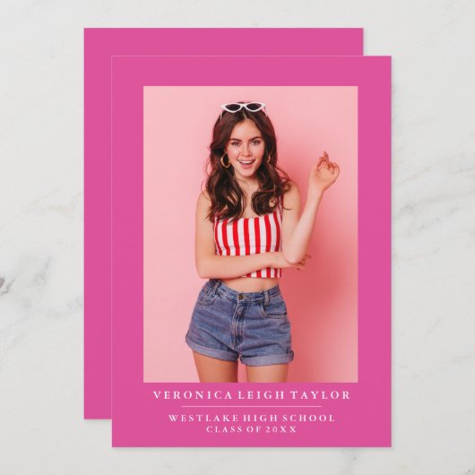 ANKÜNDIGUNG DES MINIMALISTISCHEN FOTOS (Vorne/Hinten)